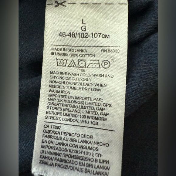 Banana Republic Lux Solid Crew T-Shirt Slate Blue Tee Size Large Casual Tee - Picture 4 of 4